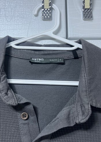 Erkek Siyah Keten Polo Tişört - Görsel 2