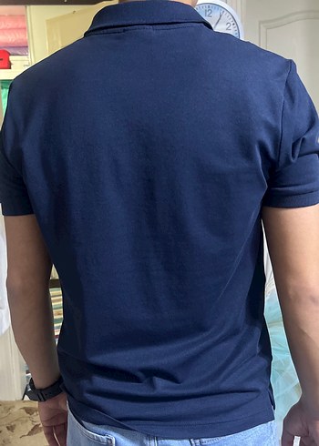 Erkek Lacivert Düğmeli Polo Tişört - Görsel 2