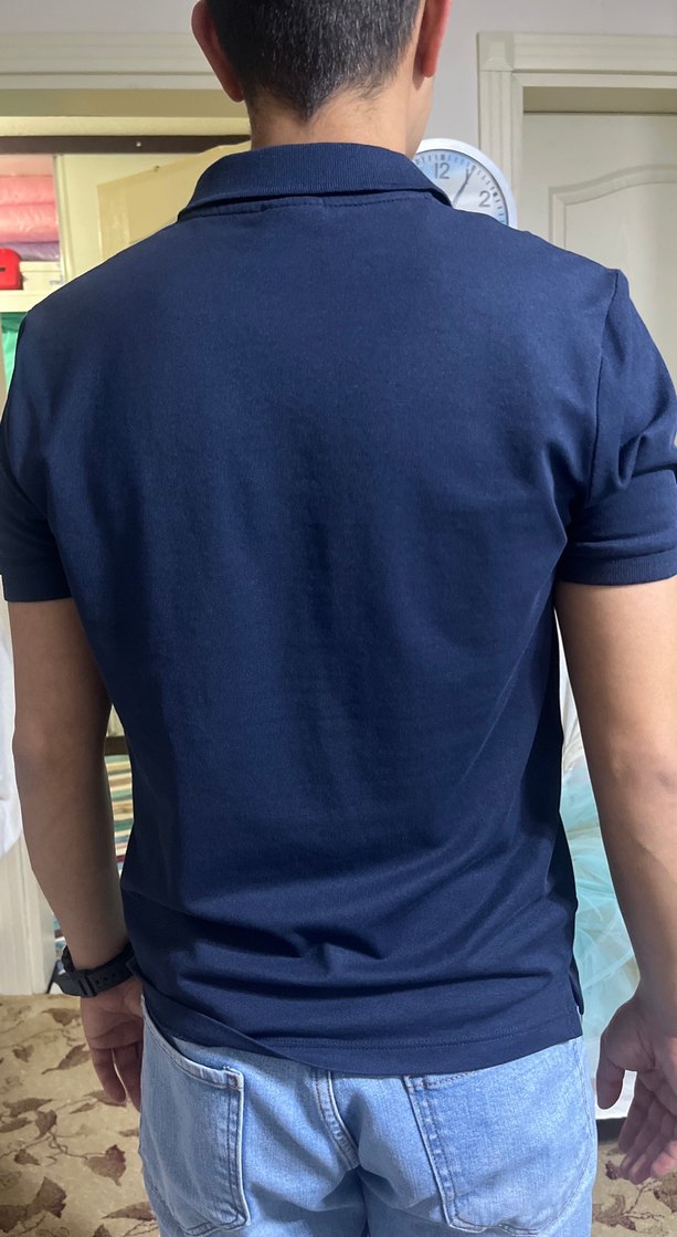 Erkek Lacivert Düğmeli Polo Tişört - Görsel 2