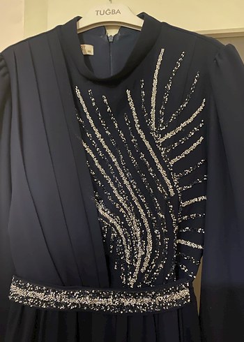 LACİVERT TESETTÜR ABİYE - Görsel 2