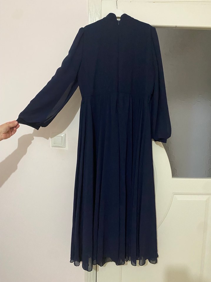 LACİVERT TESETTÜR ABİYE - Görsel 5