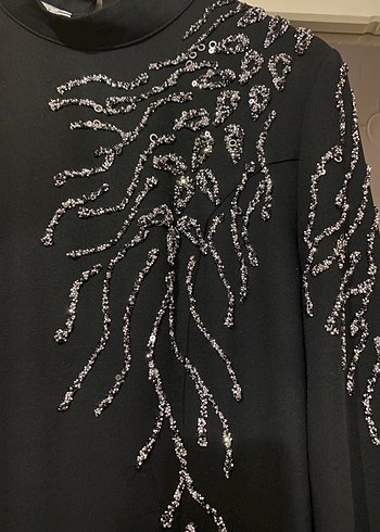 SİYAH TESETTÜR ABİYE TAKIM - Görsel 4