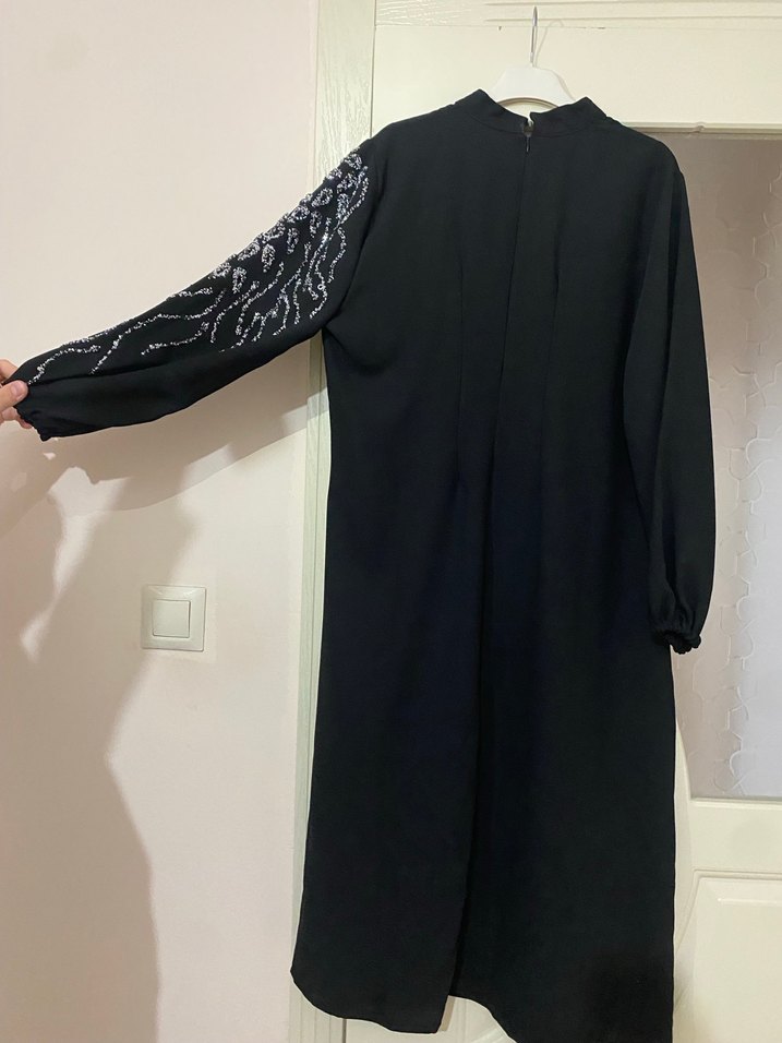 SİYAH TESETTÜR ABİYE TAKIM - Görsel 2