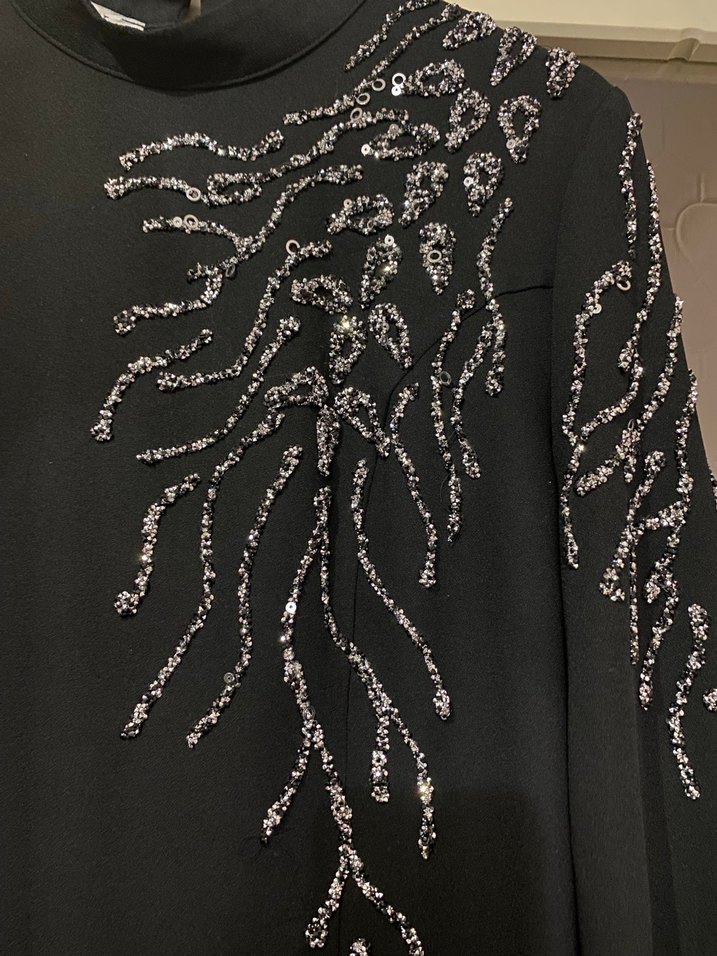 SİYAH TESETTÜR ABİYE TAKIM - Görsel 4