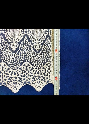 Beyaz İşlemeli Geleneksel Tül Perde - Görsel 7