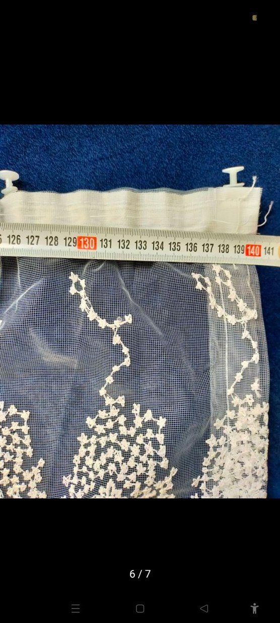 Beyaz İşlemeli Geleneksel Tül Perde - Görsel 5