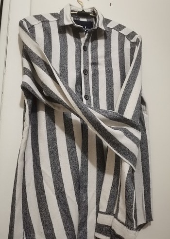 Gri Zebra Desenli Erkek Gömlek - Görsel 2