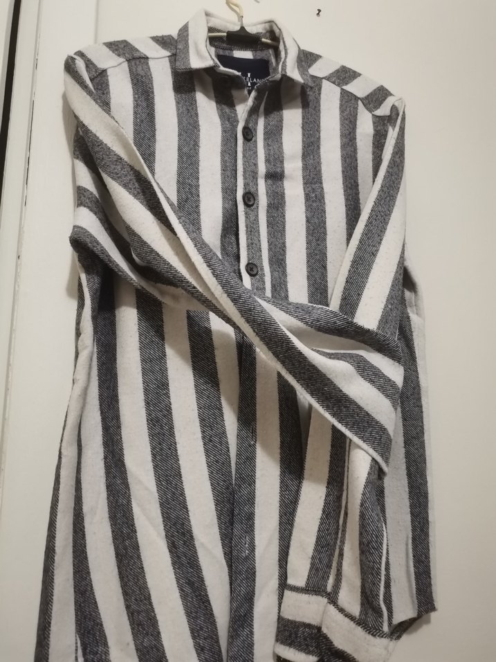 Gri Zebra Desenli Erkek Gömlek - Görsel 2