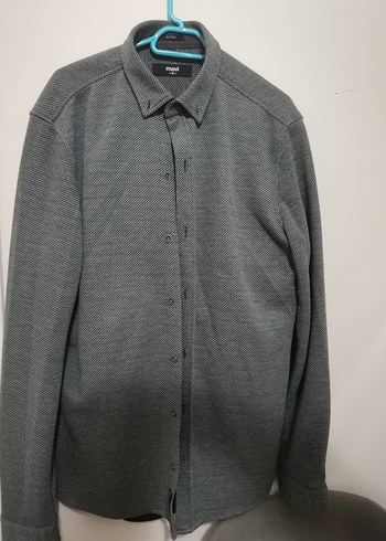 Gri Erkek Uzun Kollu Düğmeli Gömlek - Görsel 2