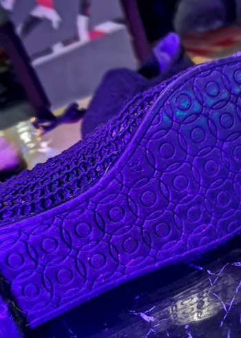 Mor Örgü Kadın Dolgu Topuk Espadril - Görsel 5