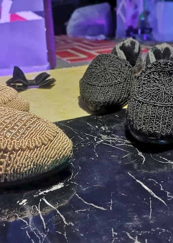 Mor Örgü Kadın Dolgu Topuk Espadril - Görsel 2