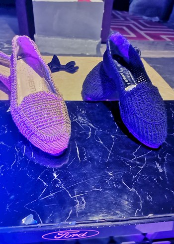 Mor Örgü Kadın Dolgu Topuk Espadril - Görsel 4