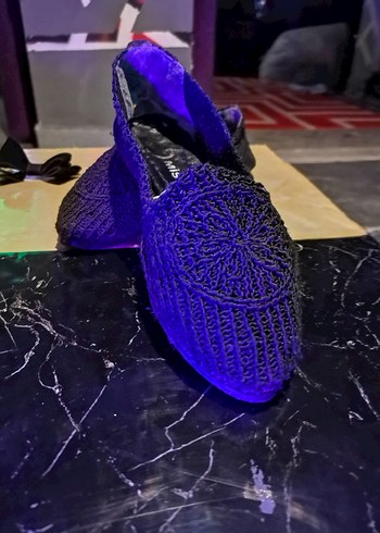 Mor Örgü Kadın Dolgu Topuk Espadril - Görsel 3