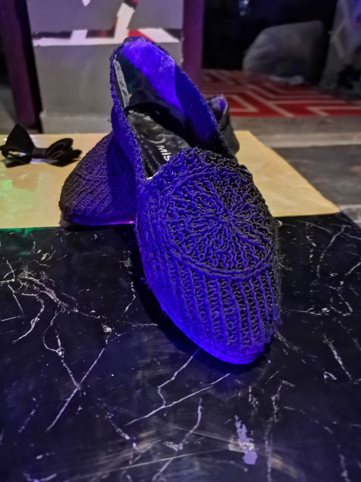 Mor Örgü Kadın Dolgu Topuk Espadril - Görsel 3