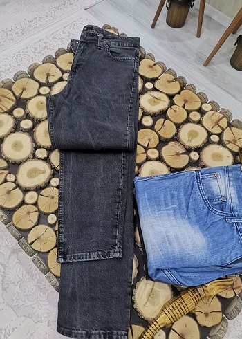 Erkek Mavi Denim Bağlamalı Günlük Kot Pantolon - Görsel 2