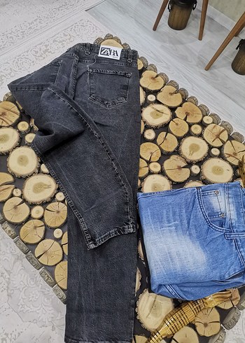 Erkek Mavi Denim Bağlamalı Günlük Kot Pantolon - Görsel 4