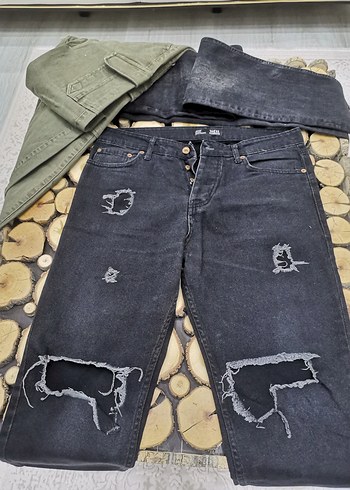 Erkek Mavi Denim Bağlamalı Günlük Kot Pantolon - Görsel 6