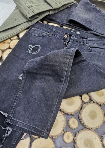 Erkek Mavi Denim Bağlamalı Günlük Kot Pantolon - Görsel 9