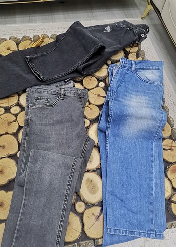 Erkek Mavi Denim Bağlamalı Günlük Kot Pantolon - Görsel 8