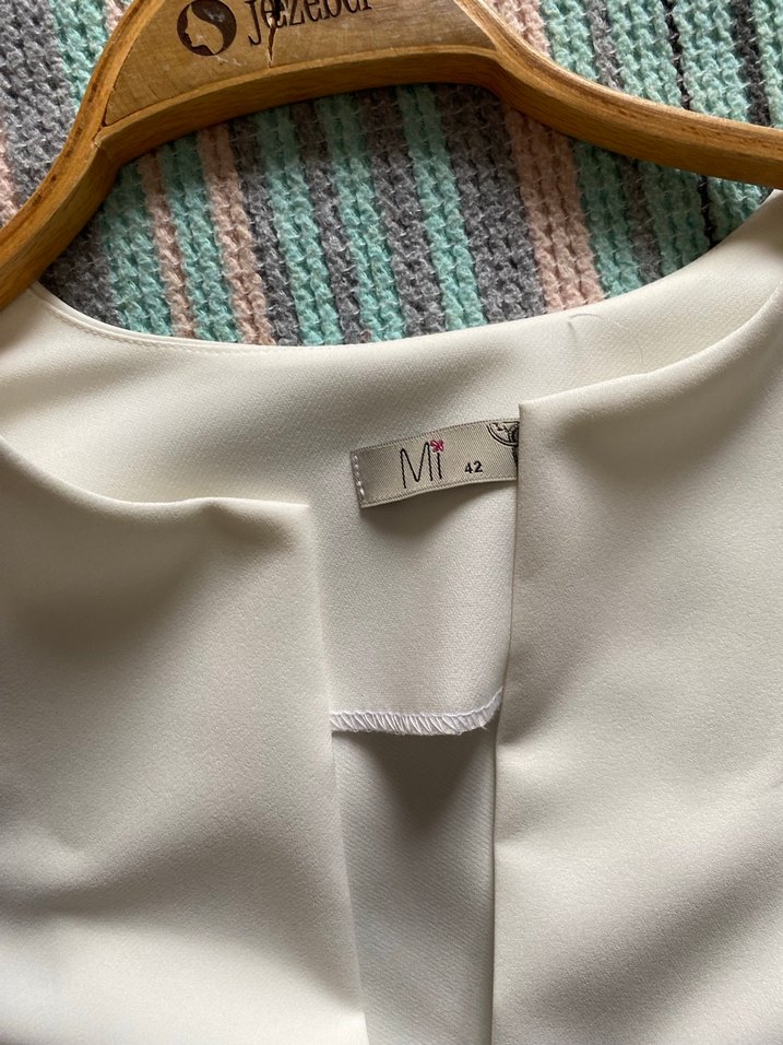 Beyaz Blazer Ceket - Görsel 2