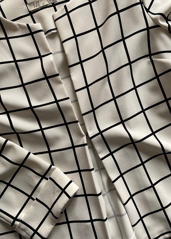 Ekose Desenli Blazer Ceket - Görsel 3