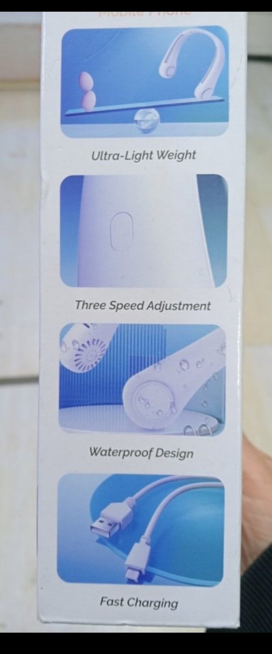 Beyaz Esnek Boyun Vantilatörü BLIC BWFN12 - Görsel 2