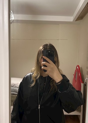 Hm suni deri ceket - Görsel 6