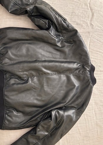 Hm suni deri ceket - Görsel 4