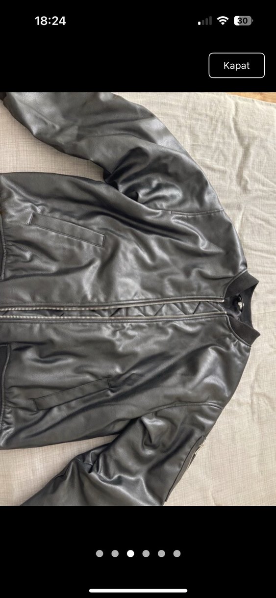 Hm suni deri ceket - Görsel 3