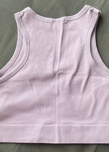 Lila Yüksek Yakalı Kolsuz Atlet - Görsel 2