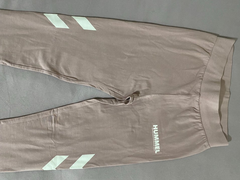 Orijinal Bej toz pembe arası spor tayt Hummel Baskılı - Görsel 2