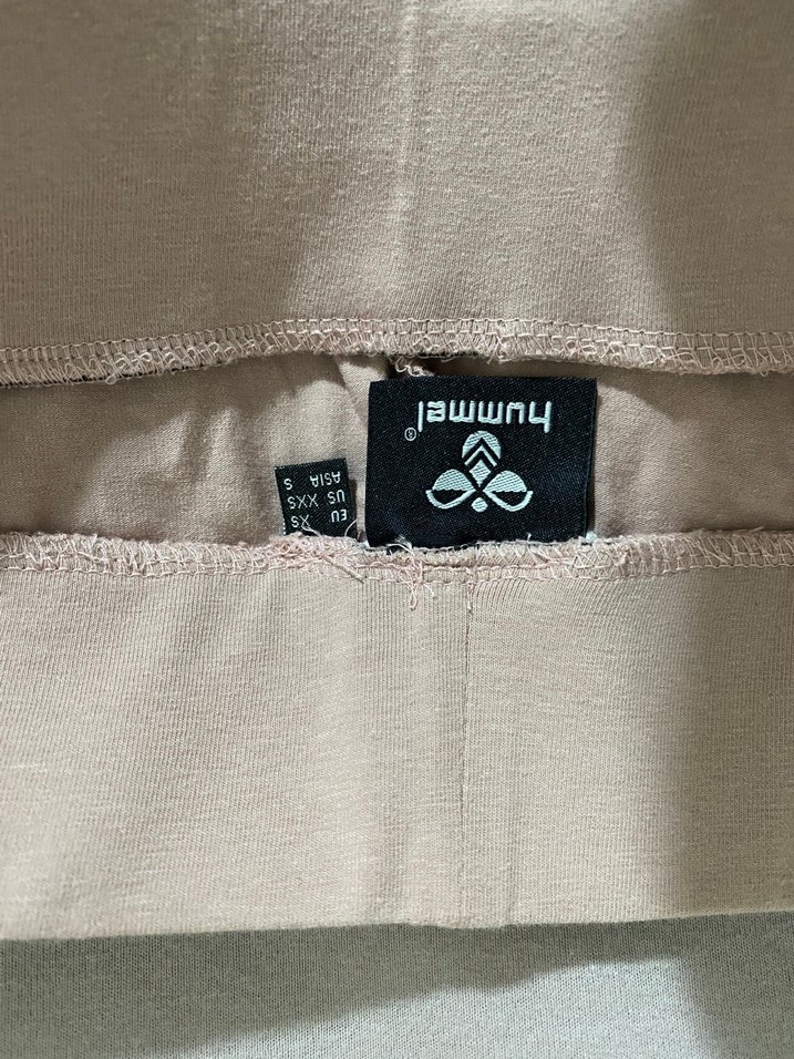 Orijinal Bej toz pembe arası spor tayt Hummel Baskılı - Görsel 3