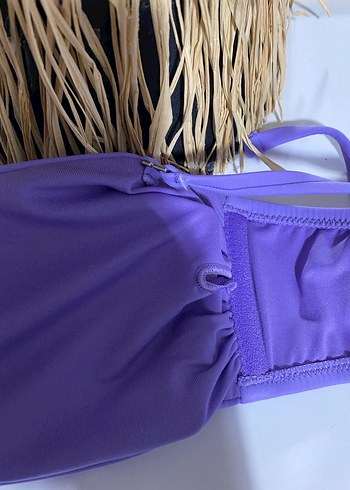 Mor Ayarlanabilir Askılı Bikini Üstü - Görsel 4