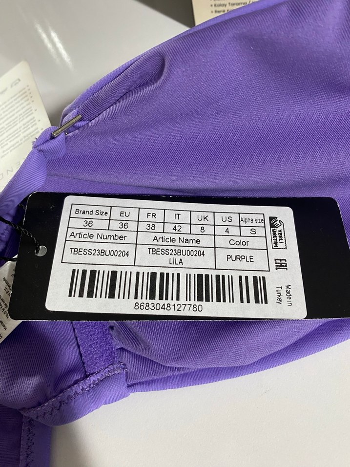 Mor Ayarlanabilir Askılı Bikini Üstü - Görsel 5