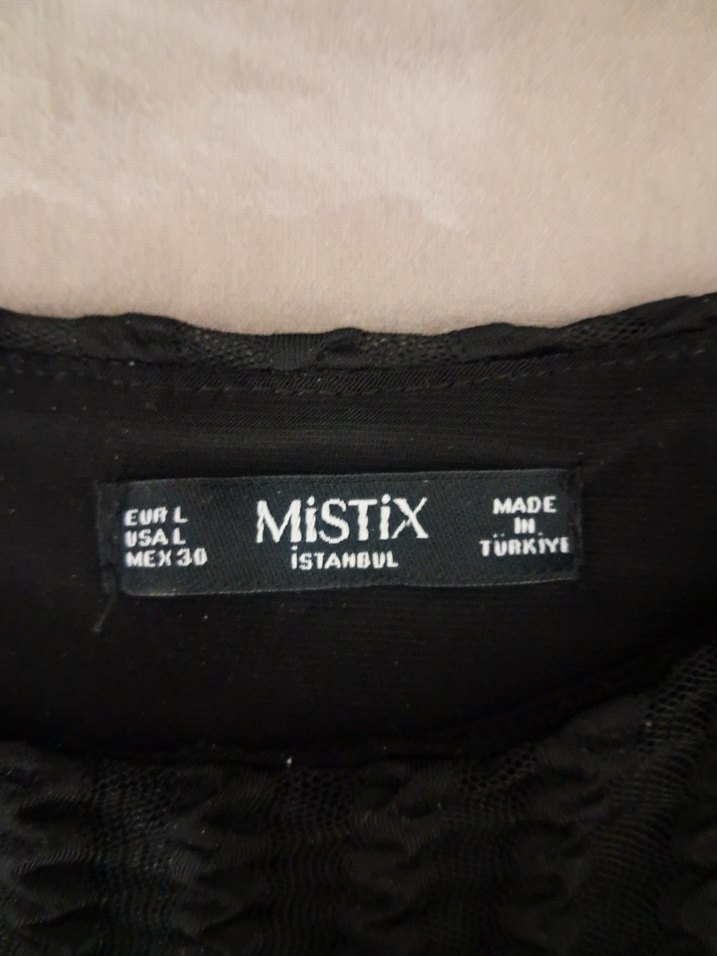 Kadın Siyah Örgü Desenli Mini Elbise - Görsel 2