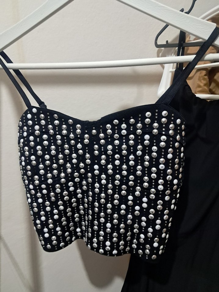 Düğmeli Siyah Likralı Şık Büstüyer - Görsel 2