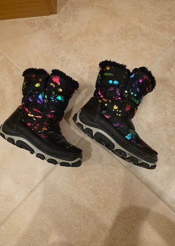 Kız Çocuk Çok Renkli Kürklü Kauçuk Bot - Görsel 3