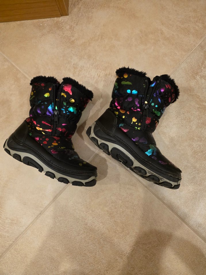 Kız Çocuk Çok Renkli Kürklü Kauçuk Bot - Görsel 3