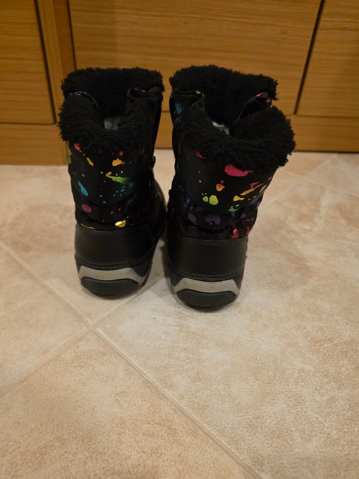 Kız Çocuk Çok Renkli Kürklü Kauçuk Bot - Görsel 4