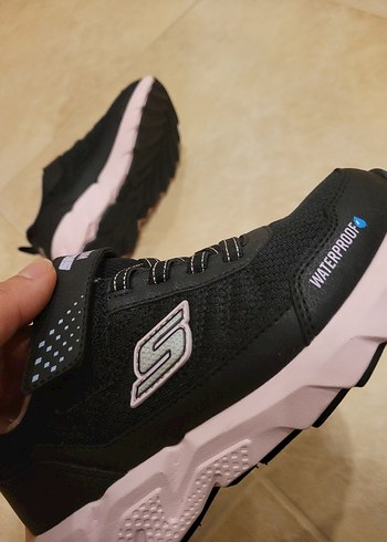 Kiz Çocuk Siyah Spor Ayakkabı Velcro skechers - Görsel 8