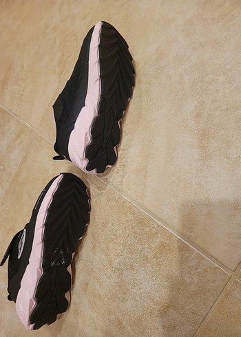 Kiz Çocuk Siyah Spor Ayakkabı Velcro skechers - Görsel 6