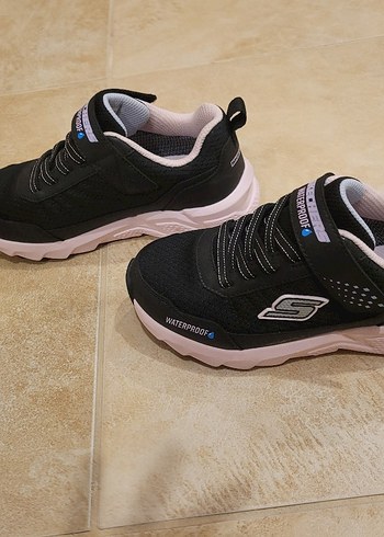 Kiz Çocuk Siyah Spor Ayakkabı Velcro skechers - Görsel 5