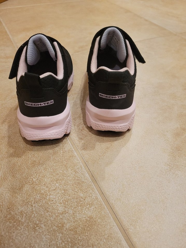 Kiz Çocuk Siyah Spor Ayakkabı Velcro skechers - Görsel 4