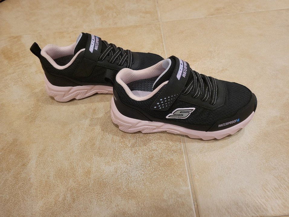 Kiz Çocuk Siyah Spor Ayakkabı Velcro skechers - Görsel 3