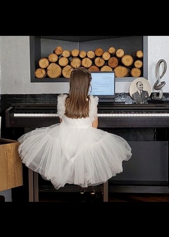 beyaz tullu elbise - Görsel 8