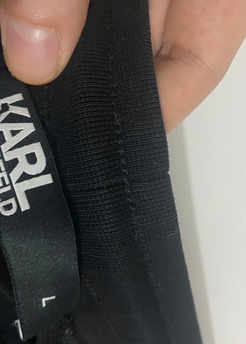 Siyah Karl Baskılı Fermuarlı Kadın Eşofman - Görsel 6