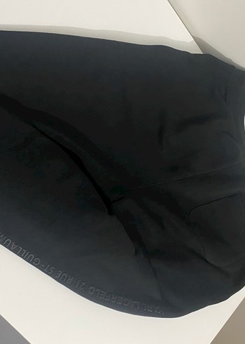 Siyah Karl Baskılı Fermuarlı Kadın Eşofman - Görsel 3