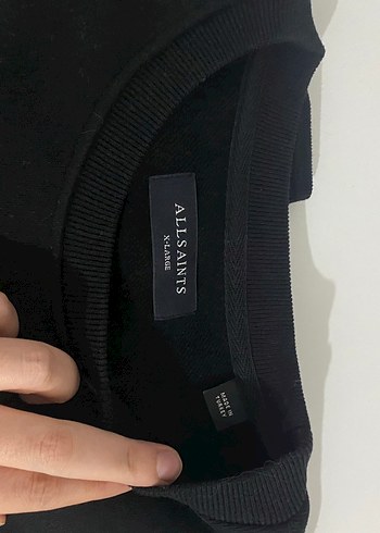 Siyah Erkek Uzun Kollu Bisiklet Yaka Tişört - Görsel 2