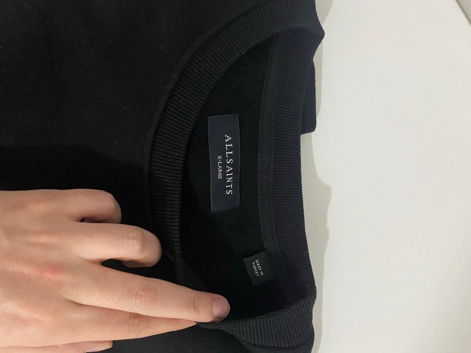 Siyah Erkek Uzun Kollu Bisiklet Yaka Tişört - Görsel 2