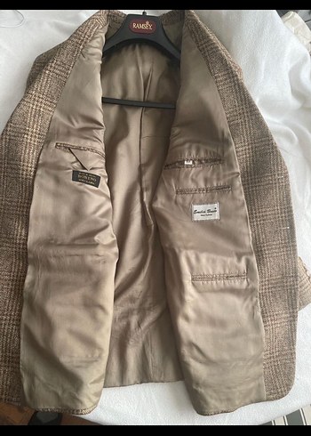 RAMSEY MARKA ,EMİLİO BUSKO ,Kahverengi Düğmeli Erkek Yün Ceket - Görsel 7